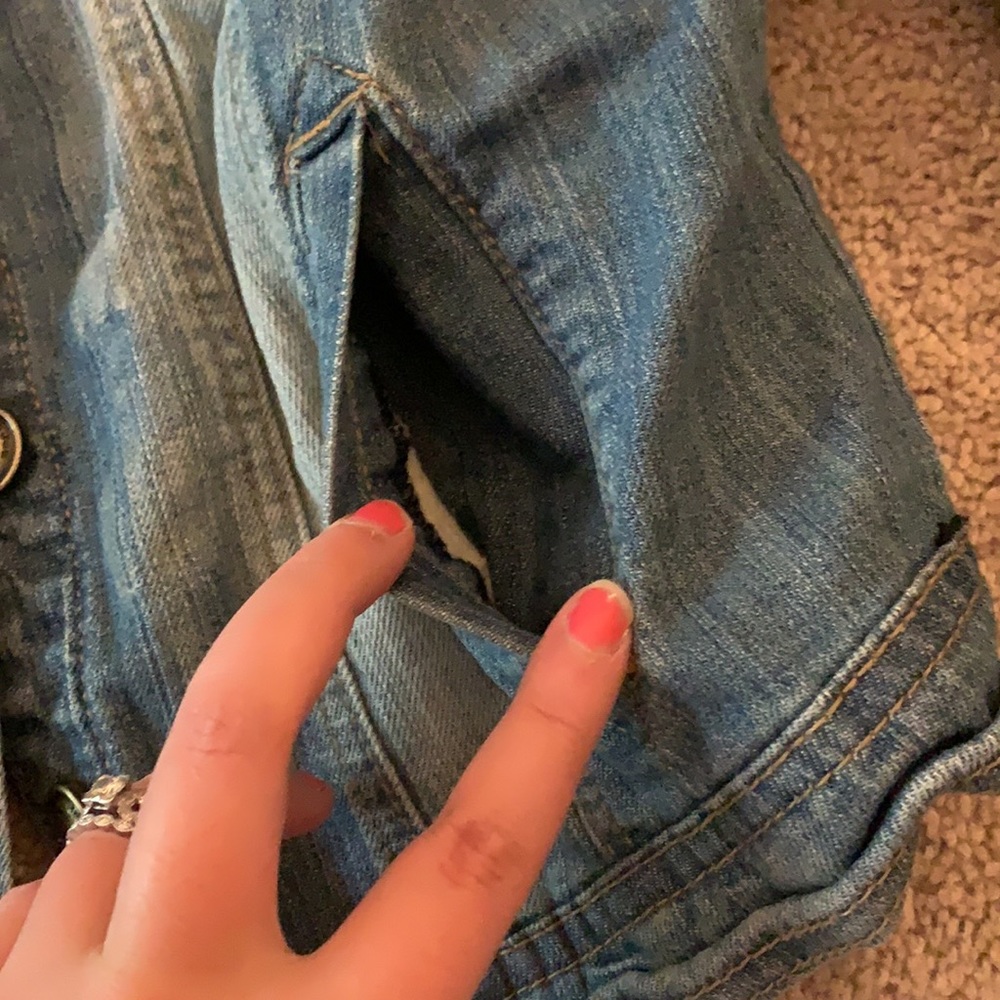 Distressed Denim Jacket - Picture 4 of 16